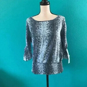 Michael Michael kors blue snakeskin blouse in size small